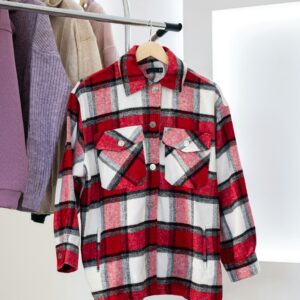 Red and white checks shirt